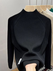 Elegant French Style Half High Collar Lazy Vibe Knit Sweater