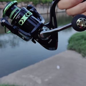 DENSID reel pancing murah kuat reel besi 21kg max drag reel pancing cuci gudang Hijau Promosi Produk Baru