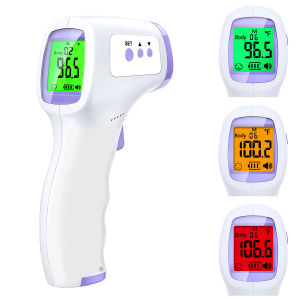 Multifunction Thermometer Three-color Backlit Display Forehead Thermometer Digital Display Infrared Alarm Human Body Thermometer
