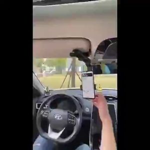 Holder HP HD-58 di Mobil Sunvisor Car Phone Holder Jepit Mobil 6 in 1