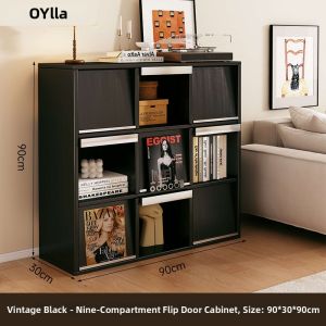 OYIla | Black Storage Living Room Side Cabinet