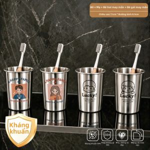 Cốc Súc Miệng Chống Mốc Kháng Khuẩn Inox
