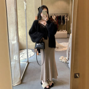 CHOEFULYN | Luxurious Soft Faux Mink Sweater Cardigan Autumn Winter Casual Loose Knit Coat