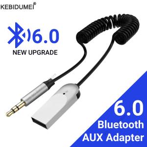 Kebidumei | Bluetooth 6.0 Audio Receiver Dongle USB To 3.5mm Jack Car Audio Aux Bluetooth Handsfree Kit For Car Receiver BT Transmit
