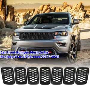 For Jeep Grand Cherokee 2017 2018 2019 2020 2021 Front Bumper Grille Honeycomb Mesh Grill Cover Trim Decor