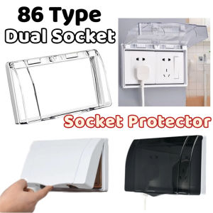 86 Type Socket Protector Waterproof Double Socket Protector Electric Plug Cover Splash Box