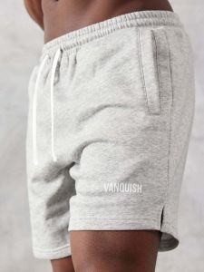 Grey Pure Cotton Quarter Length Mens Shorts Summer American Basketball Five Pockets Running Fitness Squat Sports Shorts