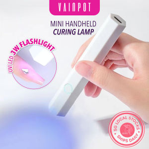 [Vainpot-SG] Mini Handheld Hexagon 3W UV/ LED Curing Lamp Portable Nail Flashlight
