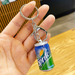 Artificial Mini Cola Sprite Cans Beverage Bottle Keychain Stylish Creative Children Schoolbag Pendant Small Gift