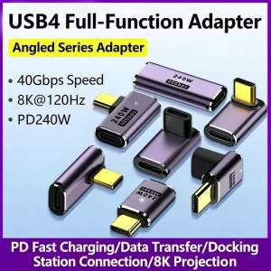 NNBILI 5Pcs USB C Female to Female Adapter with PD 240W 40Gbps 8K 60hz Video Compatible for Thunderbolt 4 MacBook iPad USB-C HUB
