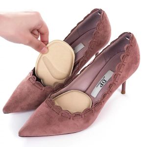 1 Pair Women High Heels Soft Insole Silicone Forefoot Insoles Suede Anti-Slip Foot Protection Pain Relief Inserts & Cushions