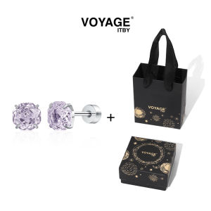 ZHENGZHAO | Icy Blue Rose Titanium Steel Ear Piercings Comfortable for Long Wear