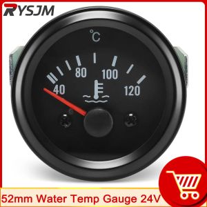 RYSJM | 52MM Voltmeter 12V 24V Water Temperature Gauge 40-120Celsius Oil Temp Oil Pressure Gauge BAR For 12V Universal Vehicle
