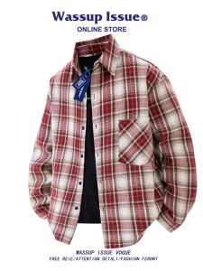 WASSUP ISSUE | American Plaid Long Sleeve Loose Summer Casual Shirt for Men