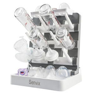 Senvix Baby Bottle Drying Rack 5 layers storage baby bottles dryer Bottle Dryer Rack Holder-Space Saving stand Up to 12 bottles