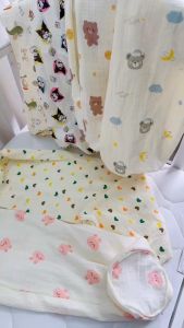 Áo gối ôm trẻ em kích cỡ 60cm 70cm vải muslin cao cấp mềm mại thoáng mát