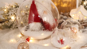 5-10cm ลูกบอลคริสต์มาสแบบใสกลวงขนาด / ลูกบอลเปล่า DIY ที่สามารถเติมได้ / ลูกบอลประดับต้นคริสต์มาส / ลูกบอลแขวนสำหรับจี้ต้นคริสต์มาส ของตกแต่งงานปาร์ตี้ปีใหม่