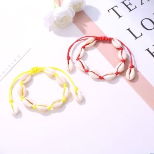 【5 Colors】Shell bracelet for women shell anklet beach bracelet for couples gift ideas Adjustable Bracelet Women Fashion Bangle Bracelet Natural seashell Anklet Summer Beach Style Jewelry gift for bracelet for bestfriend handmade bracelet lucky charm