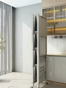 Multipurpose Foldable & High Capacity Organizer Kitchen Storage Rack With Wheel