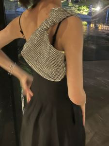 Full Diamond Bag Female 2023 New Arrival Niche Style Fancy Fashion Diamond Bucket Bag Rhinestone Chain Bag Small Handbag