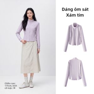 Semir | Áo Khoác Ngắn Cổ Đứng Màu Đơn