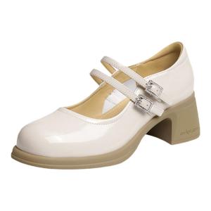 Reddragonfly | Thick Sole Mary Jane Style Coarse Heel Commuter French Elegant Womens Shoes
