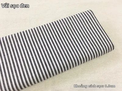 Áo Sơ Mi Vải Cotton Tinh Khiết Mỏng Màu Đỏ Trắng Xanh Thủ Công DIY Vải Quần Áo Mùa Hè Vải Thêu Họa Tiết Sọc