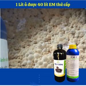 COMBO [1 lít chế phẩm sinh học EM gốc Việt Nhật và 1 lít Mật rỉ đường]. Ủ được 40 lít EM thứ cấp Nuôi cấy vi sinh ủ rác thải nhà bếp ủ phân chuồng xử lý nước ao nuôi nước thải Ủ dịch chuối trứng sữa đậu nành
