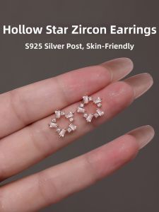 Lnieer | S925 Star Shape Zircon Earrings