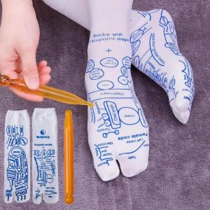 Relieve Tired Feet Socks Acupressure Foot Massager Reflexology Socks Foot Acupoint Diagrams Sock for Women Men