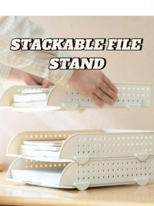 A4 Size Stackable File Tray Organizer | Multi-Layer Desktop Document Storage Rack/FireheartWarrior
