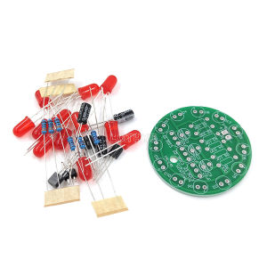 LED Round Flowing Light DIY Kit Triode Oscillator DIY Skills Practical Training Soldering Practice