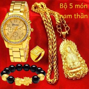Mens Gold-Plated Internet Celebrity Prop Necklace