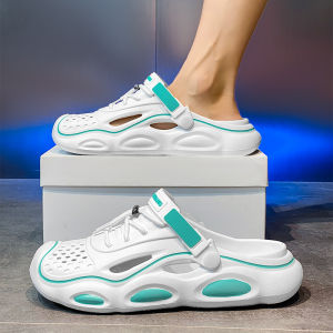 Mens Summer Outdoor Anti-Slip Deodorant Thick Bottom Clog Shoes Driving Sports Sandals Beach Water Shoes Comfortable Casual Slip-On