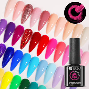 UR SUGAR 7ml Solid Color Gel Nail Polish Glitter Sequins DIY Nail Art Gel Polish Long Lasting Color Ge lUV LED Manicure Soak Off
