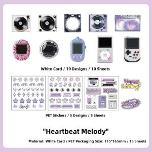 Retro Cute DIY Stickers for Scrapbooking