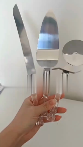 Potongan Pisau Pizza Roti Kue Pancake 3 in 1 Set / Pisau Roda PIzza Adonan Cake Server