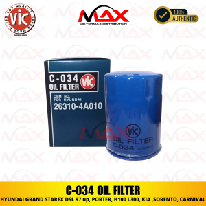 C-034 VIC OIL FILTER FOR HYUNDAI GRAND STAREX DSL 97 up PORTER H100 L300 KIA SORENTO CARNIVAL
