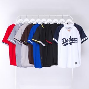 Baju Sport Jersey Baseball sox navy lengan maroon Pria Wanita