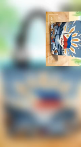 Tas tote bag tali sumbu kepang printing kanvas wanita edisi philippines souvenir