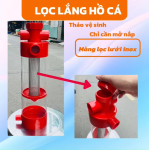 Ống Lắng Tách Cặn Phân Cá - Phụ Kiện Hỗ Trợ Lọc Bể Cá Hiệu Quả bộ lọc thế hệ mới 2 đường ống vào Máy lọc&phụ kiện