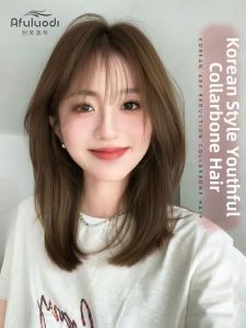 Afuluodi | Full Wigs Shoulder Length Real Human Hair Invisible Stitches