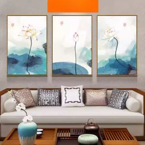 Traditional Chinese Lotus Art Wall Hanging