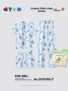 GONGDIE | Cute Summer Cartoon Couple Pajamas Set 3 Pieces