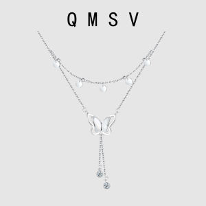 QMSV | Stylish Minimalist Silver Necklace