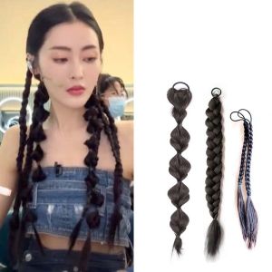 Cool Braided Hair Accessories for Women: Korean Style Punching Bag Braid, Dirty Braid, and Sugar Coated Cherry Bomb Hair Ties