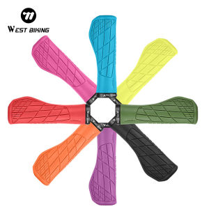 WEST BIKING Multicolor Bicycle Grips Anti-slip Shock Absorption Ergonomic Bike Handlebar Cover MTB Cycling Accessories
