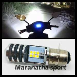 Lampu Led Motor Depan Motor LED PUTIH Bebek & Matic 2 Sisi 12 LED ACDC H6 12V-80V