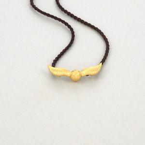 Chow Sang Sang 周生生 999 Pure Gold Harry Potter Snitch Necklace for Women & Men 45cm 92855Z