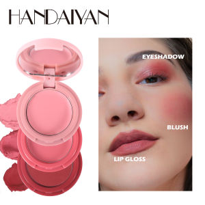 3 Layers Blusher Creamy Blush Stick Makeup Long-Lasting Waterproof Simple High-End Lip Cheek Tint Pink Blusher
